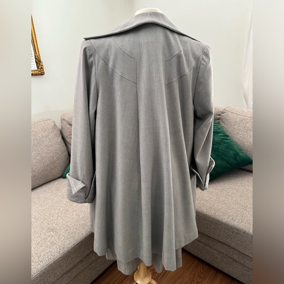 vintage 1940s suit set// FOUR PIECE grey + purple pinstripe - Picture 3 of 16